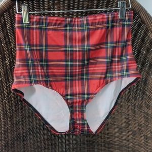 Blackmilk Tartan red Nana suit bottom